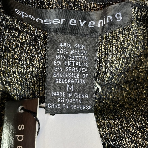 Spenser Evening Black & Gold Stretch Sweater Cami - Picture 5 of 6